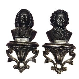 Wall Decor Set Busts Classical Composers Antique